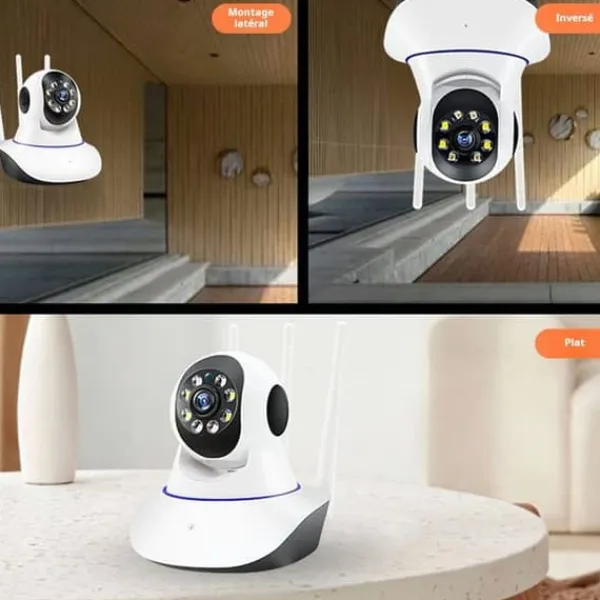 Sikkerhedsmonitorer & Videokameraer^OBOSOE HD WiFi indendørs kamera – Smart sikkerhedskamera med natfunktion, plug-in multifunktionel hjemmeovervågning