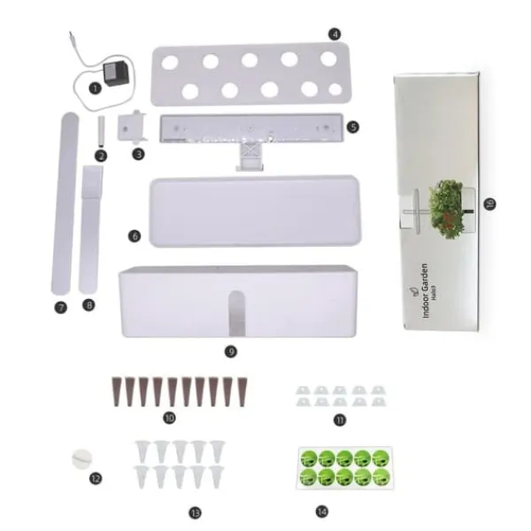 OBOSOE Hydroponisk Dyrkningssystem – Indendørs have med LED Grow Light & 16H Smart Timer Kit Til Plante- & Urtedyrkning