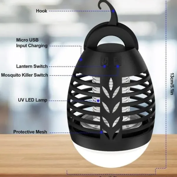Insektmiddel & Dyreafvisende Middel^OBOSOE Mosquito Killer Outdoor 5W – Myggelampe med LED og IP66 beskyttelse, effektiv mod insekter