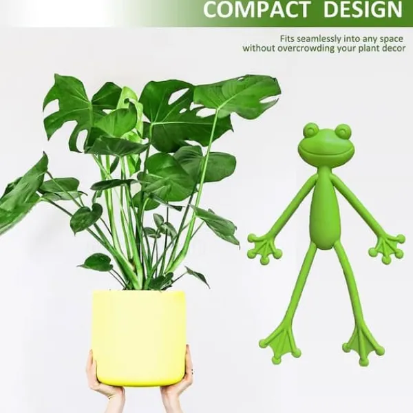 Krukker & Plantebeholdere^OBOSOE 5-Pack Frog Plant Support, Sød Frø Plantestativ Potteholder til indendørs og udendørs dekoration