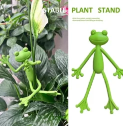 Krukker & Plantebeholdere^OBOSOE 5-Pack Frog Plant Support, Sød Frø Plantestativ Potteholder til indendørs og udendørs dekoration