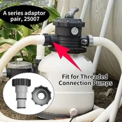Pool- & Spatilbehør^OBOSOE 2-pak poolslangeadapter til Intex-pumper – poolslangeadapter passer til 32/38 mm indvendigt gevind
