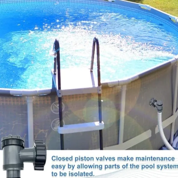 Pool- & Spatilbehør^OBOSOE 2-pak slangekoblinger med vandstop – til 1,5" poolslange – velegnet til filterpumper