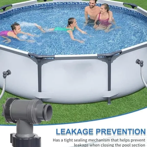 Pool- & Spatilbehør^OBOSOE 2-pak slangekoblinger med vandstop – til 1,5" poolslange – velegnet til filterpumper