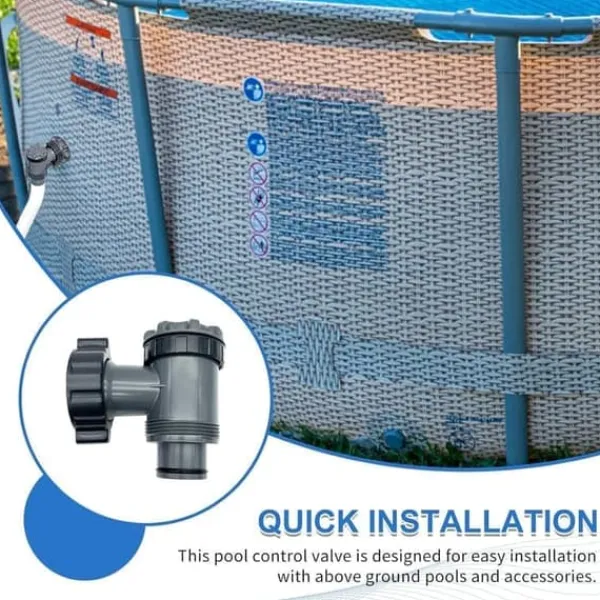Pool- & Spatilbehør^OBOSOE 2-pak slangekoblinger med vandstop – til 1,5" poolslange – velegnet til filterpumper
