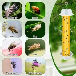 Skadedyrsfælder^OBOSOE 4-pak Sticky Fly Trap fluefælder til indendørs og udendørs – Selvklæbende fælder mod fluer og myg