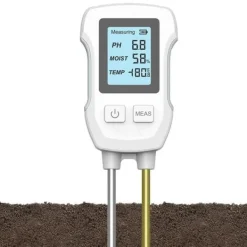 Haveværktøj^OBOSOE pH-måler og jordfugtighedsmåler – Digital jordtester med dobbelt sensor til potteplanter og have