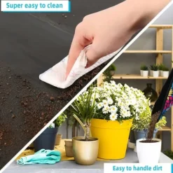 Krukker & Plantebeholdere^OBOSOE Plantemåtte/Pottebakker/Grydeskål - Beskyttelsesbetræk til Omplantning (75x75 cm), Vandtæt og Foldbar