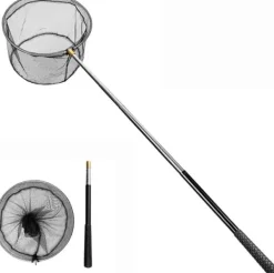 Pool- & Spatilbehør^OBOSOE Poolfælde/Poolskimmernet/Teleskopisk Stålstangsnet - 147 cm Udtrækkelig Bladskimmer til Pool & Spa | Til under- og bebygget pool, dam og sauna | CDON