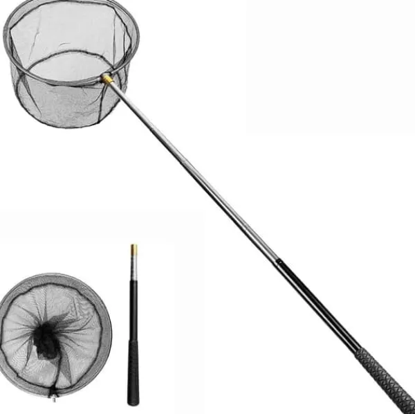 Pool- & Spatilbehør^OBOSOE Poolfælde/Poolskimmernet/Teleskopisk Stålstangsnet - 147 cm Udtrækkelig Bladskimmer til Pool & Spa | Til under- og bebygget pool, dam og sauna | CDON
