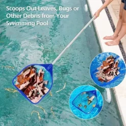 New OBOSOE poolrensenet 160 cm med 5-delt teleskopstang – løvrive til damme og spa Pool- & Spatilbehør
