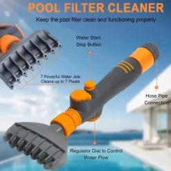 Pool- & Spatilbehør^OBOSOE Rengøringsbørste til poolfilter – Rengøringsbørste til pool- og spafilterpatroner