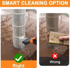 Pool- & Spatilbehør^OBOSOE Rengøringsbørste til poolfilter – Rengøringsbørste til pool- og spafilterpatroner