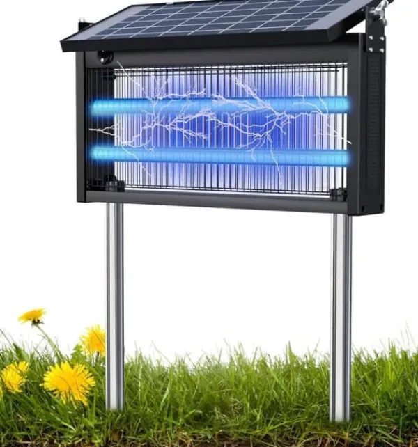 Discount OBOSOE Solar Light Myggedræber Udendørs & Indendørs - Vandtæt 45×25×18cm, 4500V til Altan/Camping Insektmiddel & Dyreafvisende Middel
