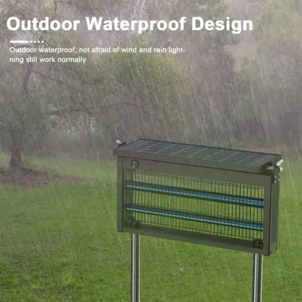 Discount OBOSOE Solar Light Myggedræber Udendørs & Indendørs - Vandtæt 45×25×18cm, 4500V til Altan/Camping Insektmiddel & Dyreafvisende Middel