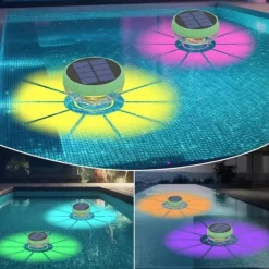 Outlet OBOSOE Solar Lights til Pool - 2-Pack RGB LED lys med automatisk farveskift, perfekt til fest og dekoration Pool- & Spatilbehør