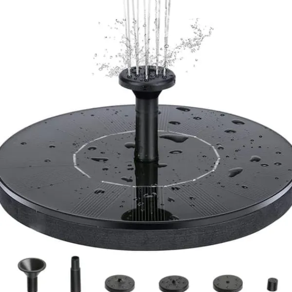 Springvand & Damme^OBOSOE Solar Springvand Vandfontæne 13 cm – Flydende Pumpe til Fuglebad, Dam & Pool