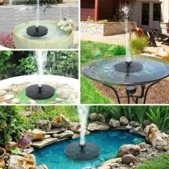 Springvand & Damme^OBOSOE Solar Springvand Vandfontæne 13 cm – Flydende Pumpe til Fuglebad, Dam & Pool