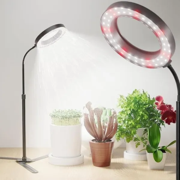 Hot OBOSOE 50W Grow Light - 6000K Fuldspektret LED Grow Light med timer 4/8/12h og højdejustering - Perfekt til indendørs planter Krukkeplanter Indendørs