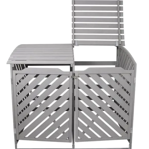 Skure, Garager & Carports^Opbevaring til To Skraldespande (Grå) | MonsterShop