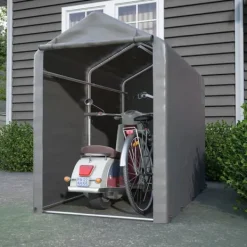 Sale Opbevaringsrum 187x100x160 cm, cykelgarage, haveskur, lagerzelt, mørkegrå Skure, Garager & Carports