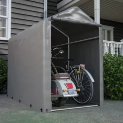 Skure, Garager & Carports^Opbevaringsrum 187x100x160 cm, cykelgarage, haveskur, lagerzelt, mørkegrå