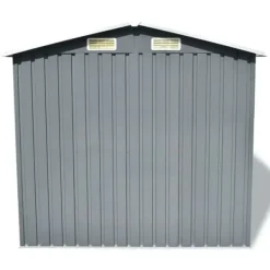 Best Opbevaringsskur i metal - Holdbart og vejrbestandigt | Størrelse: 204x132x186 cm | Farve: Grå Skure, Garager & Carports