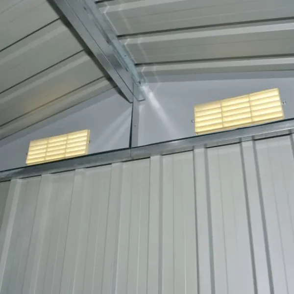 Outlet Opbevaringsskur til haven 204x132x186 cm metal grøn - Haveskur - Haveskure - Home & Living Skure, Garager & Carports