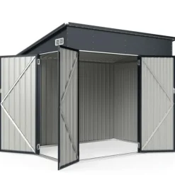 Outlet Opbevaringsskur, 235x174x197 cm, Mørkegrå Skure, Garager & Carports
