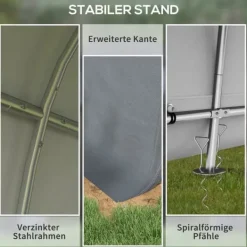 Skure, Garager & Carports^Opbevaringstelt 3×3 m, UV-beskyttelse, vandafvisende, stål/PE, grå, to rulleporte