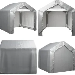 Skure, Garager & Carports^Opbevaringstelt 180x180 cm galvaniseret stål grå - Telt - Telte - Home & Living