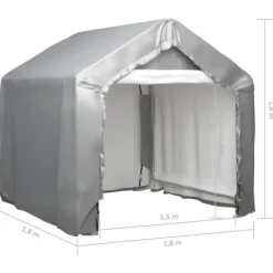 Skure, Garager & Carports^Opbevaringstelt 180x180 cm galvaniseret stål grå - Telt - Telte - Home & Living