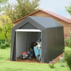 Sale Opbevaringstelt, 210x360x235 cm, Mørkegrå Skure, Garager & Carports