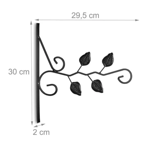 Discount Ophængsbeslag til kurv, 30x29,5x2 cm, Sort Havedekorationer