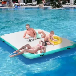 Pool- & Spatilbehør^Oppustelig flydeø 304×204×15 cm, op til 500 kg, til pool & sø