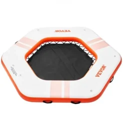 Online Oppustelig flydende dock, 259x20,3 cm, hvid, trampolin net pool Pool- & Spatilbehør