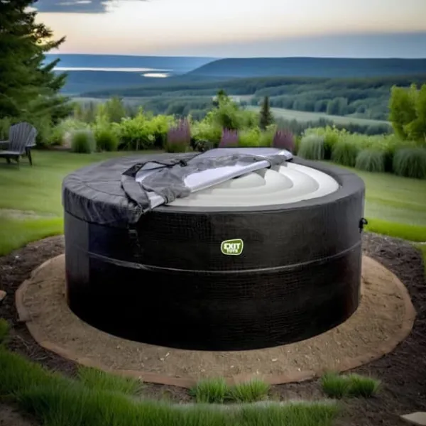 Outlet Oppustelig spa Florence – 2400W | 154 x 154 x 65 cm | 4-personers jacuzzi | 100 massagedyser | Op til 40°C opvarmning | Oppustelig spa indendørs og ud | CDON Spa & Udendørsbad