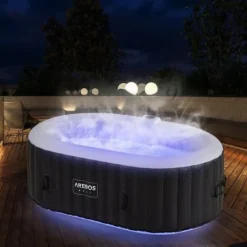 Spa & Udendørsbad^Oppustelig spabad til 6 personer – 196 x 196 x 66 cm – 87 luftdyser – hvid
