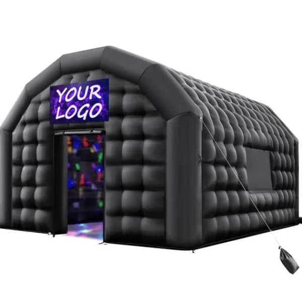 Hot Oppusteligt Natklubtelt, Bærbart Model, 19,7x16,4x12 fod, med Blæser, Ideel til Fest Telte & Lysthuse