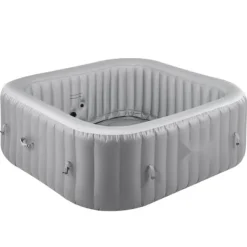 Online Oppusteligt Spa, 4-6 Personer, 1850 x 660 mm, Firkantet Bærbar, Udendørs Brug, Robust Og Komfortabel Spa & Udendørsbad