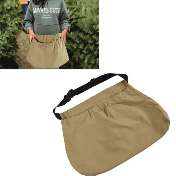Discount Orchard Picking Bag Justerbar Oxford-tyg i midjan Hängande fruktskördepåse för trädgårdsarbeteKhaki Havekurve
