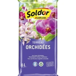 Online Orkidéjord 6 l - ALGOFLASH - Specifik jord - Fyrrebark - NPK-gødning - 6 l Jord & Sand