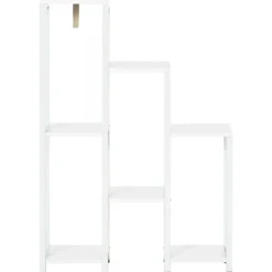 Plantestativer^Outsunny Blomsterstander Mellemrumsholder Hylder Hvid Stål 7 Niveauer Indendørs Udendørs 65x23x94.5cm