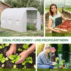 Drivhus^Outsunny Drivhus 350x200x200cm Foliedrivhus, Plantehus, Folie til haven