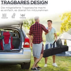 Discount Outsunny Foldbar Pavillon 3x3m, Blå, Stål/Oxford, UV-beskyttelse, Justerbar Højde, Transporttaske Telte & Lysthuse