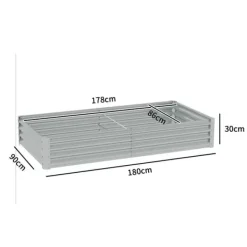 New Outsunny højbed af stål, vejrbestandigt plantebed 180x90x30 cm Plantningsbænke