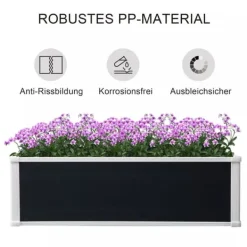 Clearance Outsunny Højbed Plantekasse i Plast - Grå, 100x80x30cm Krukker & Plantebeholdere