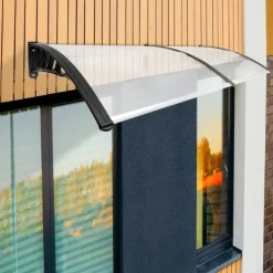 Discount Overdækning til hoveddør, dørskærm til udendørs brug, hvid regn- og solbeskyttelse Buer, Spalier, Lysthuse Uden Tag