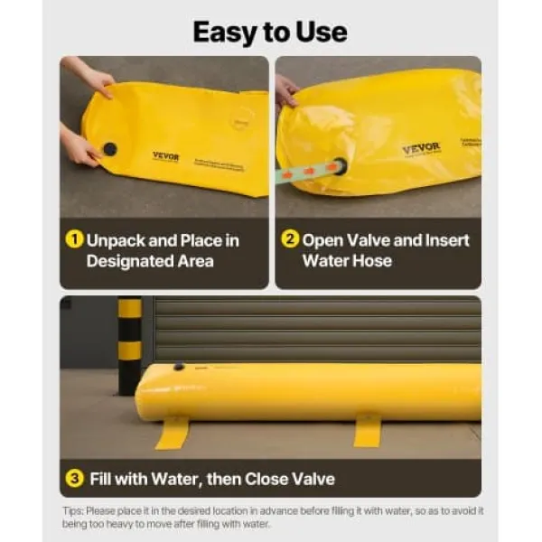 Best Oversvømmelsesbarriere, 366x51x30,5 cm, PVC, Genanvendelig vandafledning Beredskabsplaner
