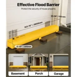 Best Oversvømmelsesbarriere, 366x51x30,5 cm, PVC, Genanvendelig vandafledning Beredskabsplaner